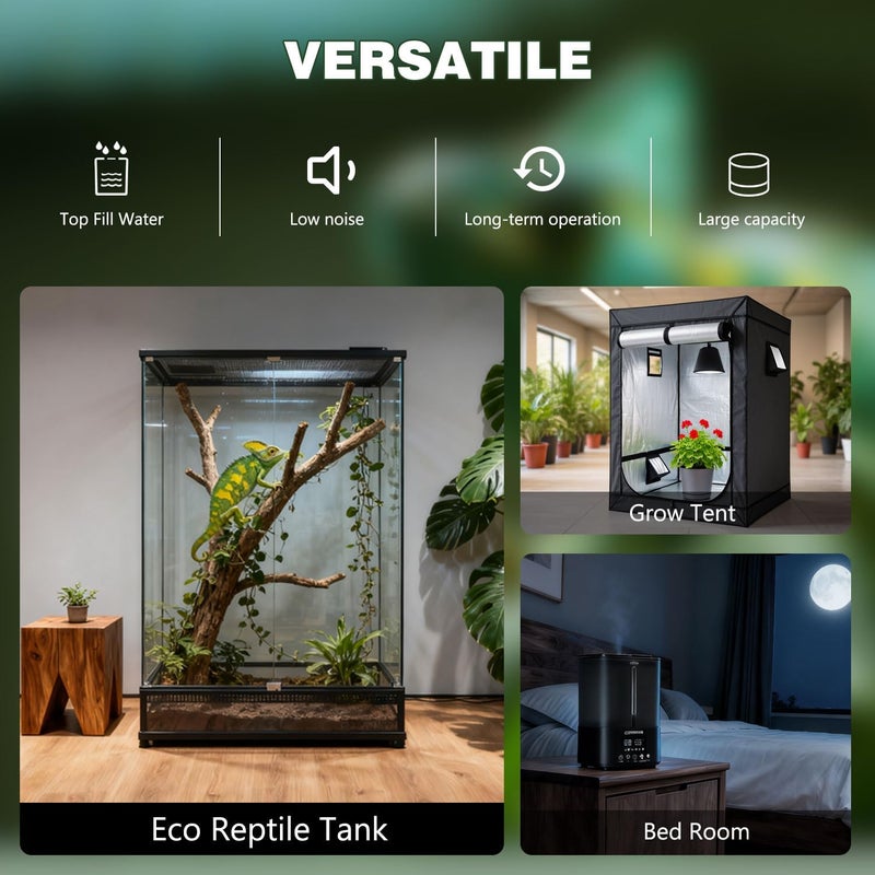 COOSPIDER 5L Reptile Fogger Humidifier, Automatic Humidifiers for Reptiles Tank, Terrarium Humidifiers with Timer and Humidity Control, Reptile Misting System for Reptiles Amphibians Herps Vivarium - Image 5